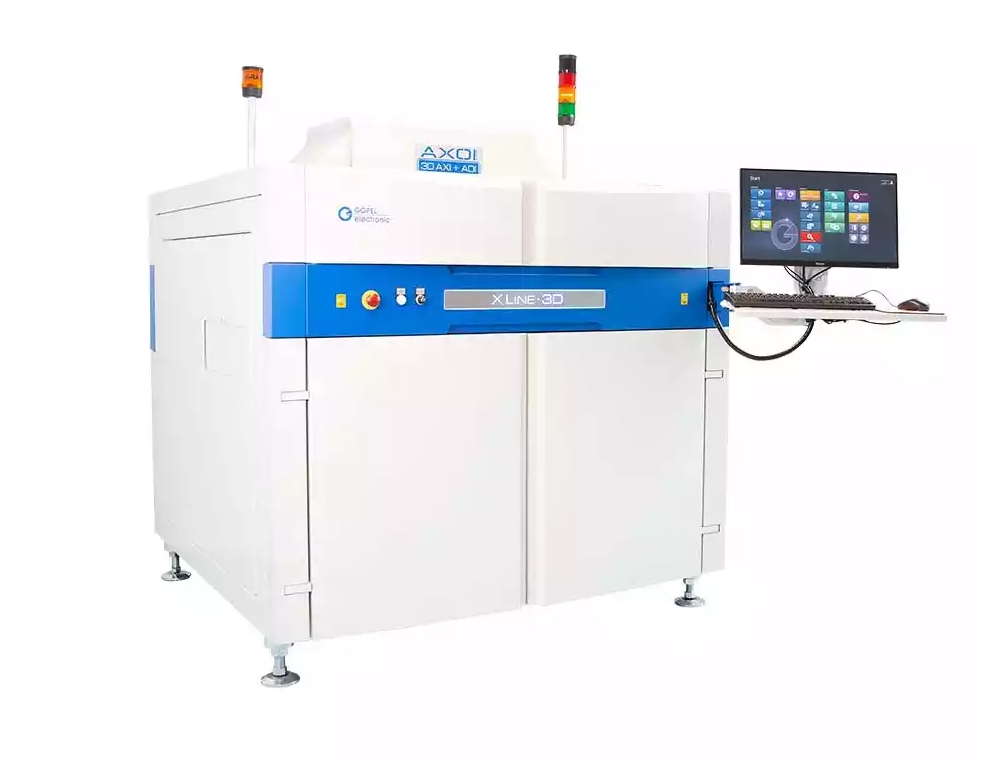 AXI 系统显示 PCB 焊点的 X 射线图像 AXI 系统显示 PCB 焊点的 X 射线图像