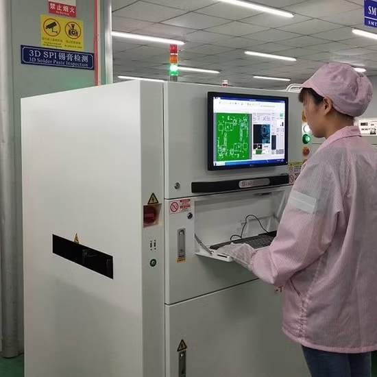 图片放置：在此处添加 3D SPI 机器扫描 PCB 的图像。ALT 文本：“3D SPI 机器检查 PCB 上的焊膏以进行质量控制。