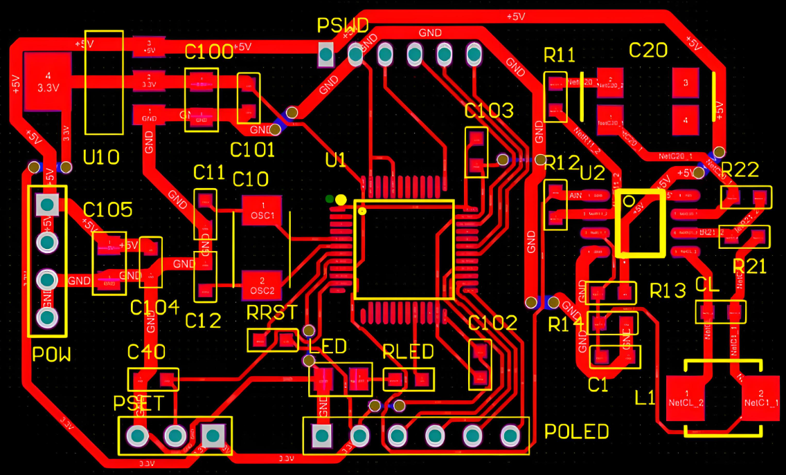 适合初学者的通孔 PCB 设计软件界面。