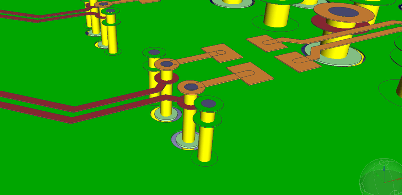 1 盎司铜上信号完整性的 PCB 布局图