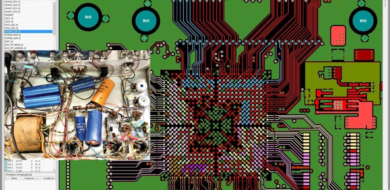 杂乱与优化的PCB布局的比较,以减小尺寸