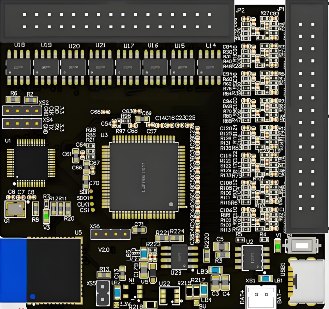 “具有细间距组件的高密度 PCB 设计。”