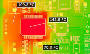 显示热分布的智能家居PCB设计的热仿真